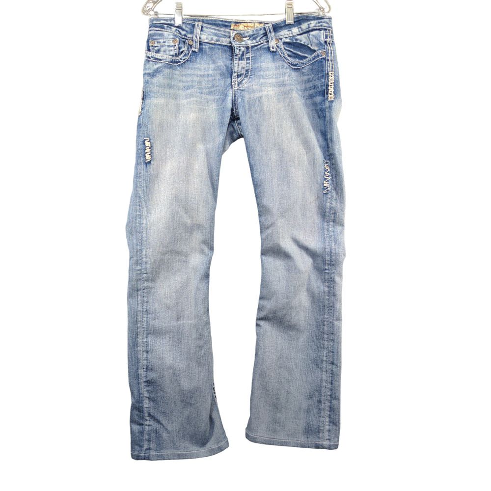 Buckle Light Wash Blue Boot Cut Jeans 28x30